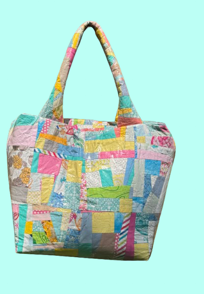Memory Tote — hobo style with green background